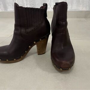 UGG Dark Brown Heeled Boots